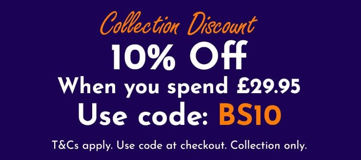Get 10% off collections over £29.95 with code BS10