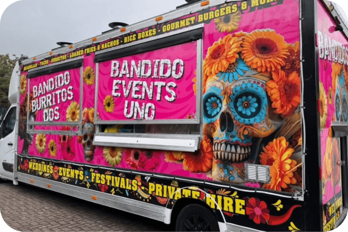 Grab a burrito and other Mexican favourites from Bandido Burritos! Grab a burrito and other Mexican favourites from Bandido Burritos!