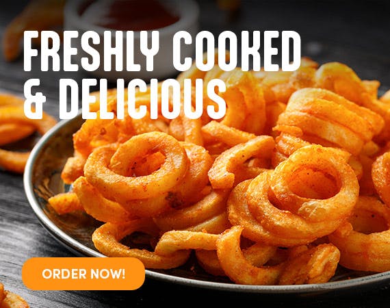 Click to order freshly cooked & delicious curly fries!