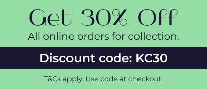 Get 30% off your online order over £50 using discount code: KA3