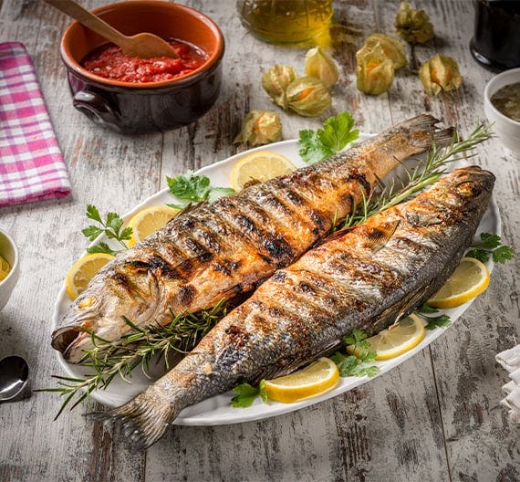 Tasty and fantastic Grilled Sea Bass, order now!