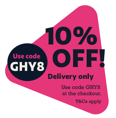 Get 10% off delivery order with the code: GHY8.