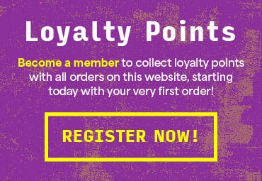 Become a member to collect loyalty points
with all orders on this website, starting
today with your very first order!