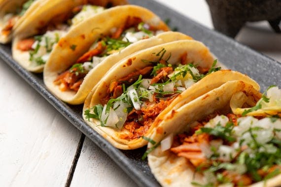 Order tacos at The Burrito Stop