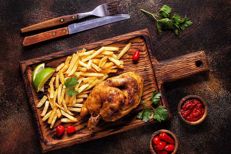 Delicious and Spicy Peri Peri Chicken from Harrys Grill, start ordering now!