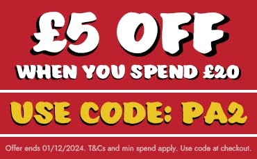 Get £5 off when you spend £20 or more!