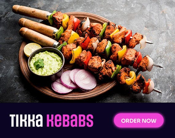 Delicious Tikka Kebabs from Tikkaway.