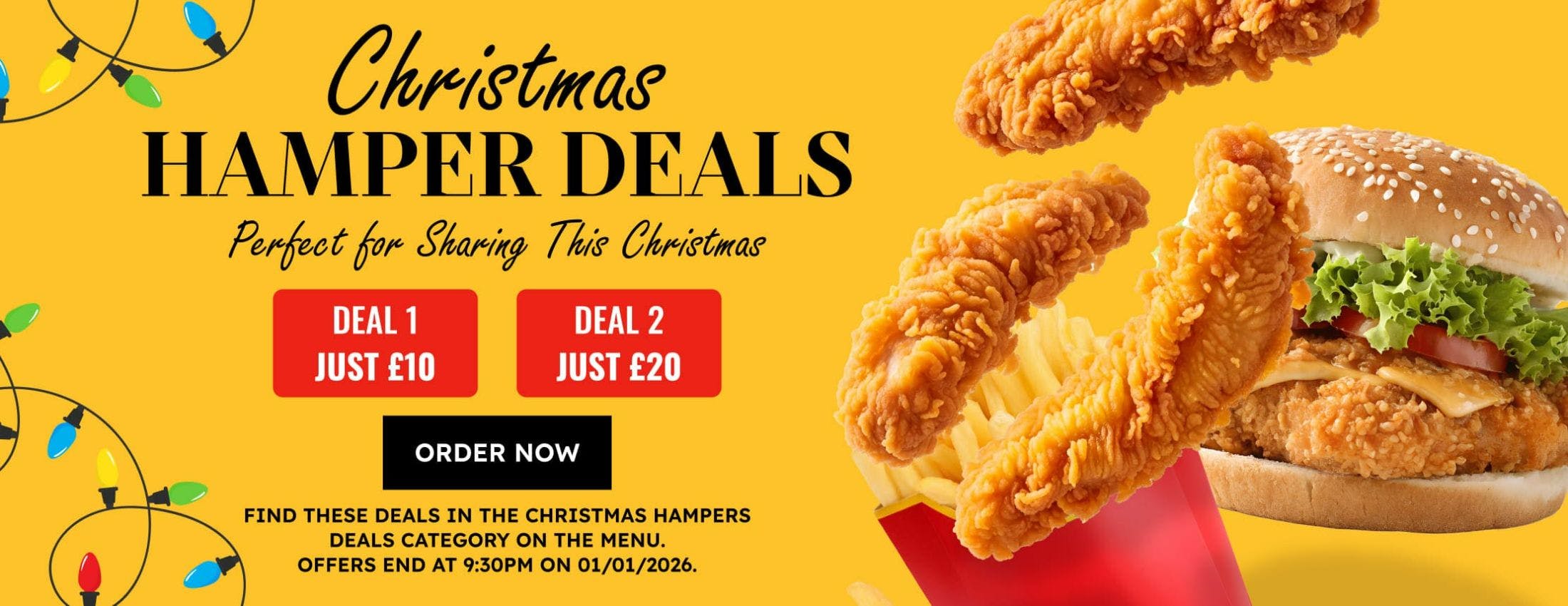 Find our Christmas Hamper Deals on our menu at Kings Flavour (Calne)! Available for a limited time only!