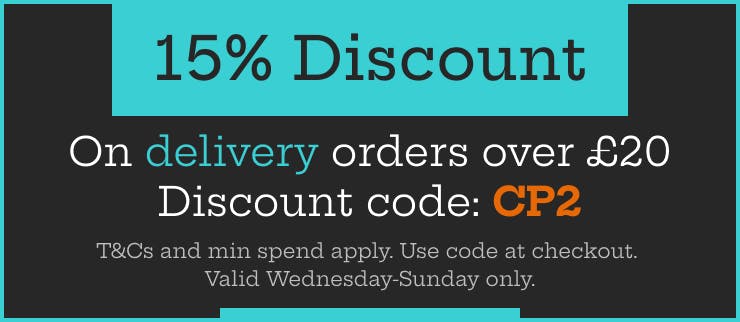 15% off delivery orders!
