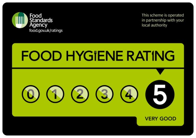 5 Star Food Hygiene Rating