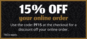 Get 15% OFF your online order with the code: PF15