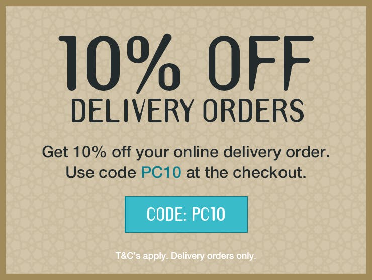10% off your delivery order with the code: PC10