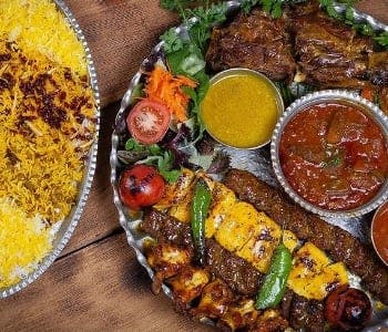 Tasty mixed platters to share from Shiraz Persian Cuisine