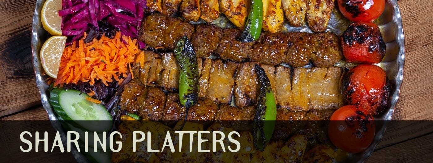 Authentic Persian sharing platters at Shiraz Restaurant in Oxford.