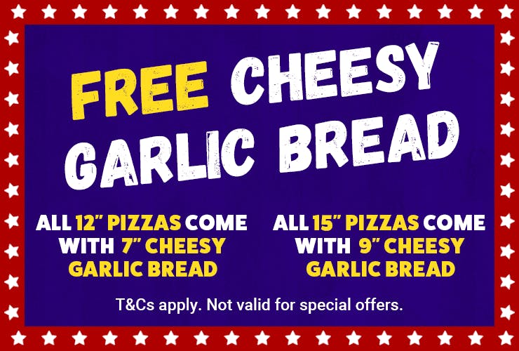 Free cheesy garlic bread