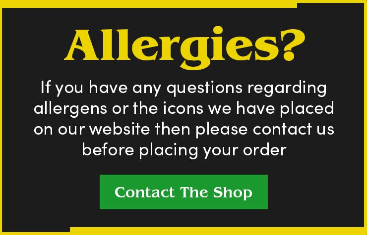 If you have any allergies, please contact the shop before placing an order.
