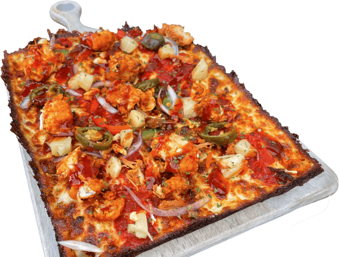 Order Detroit-style pizzas online from Thrashers Pizza (Rochdale)