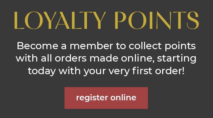 Earn loyalty points with every online order.