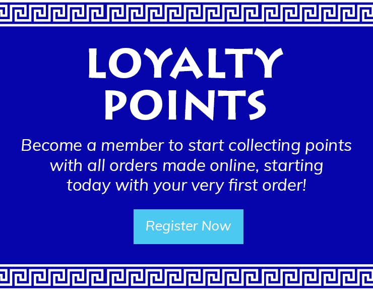 Become a member to earn and redeem loyalty points against all your future orders at Greek Souvlaki.