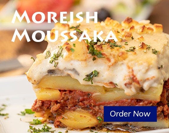Order moreish moussaka from Greek Souvlaki. 