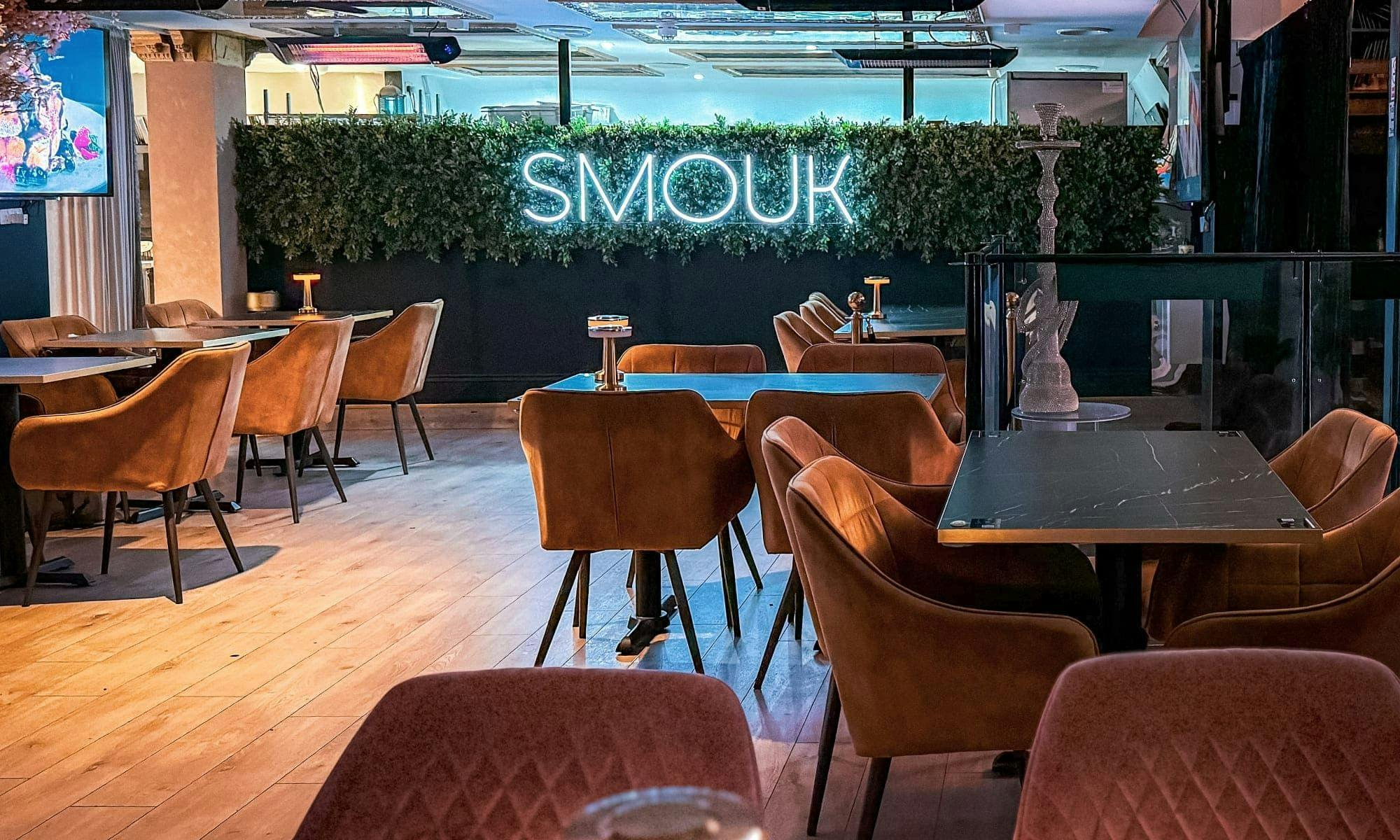 SMOUK Restaurant with LED Lights on the logo