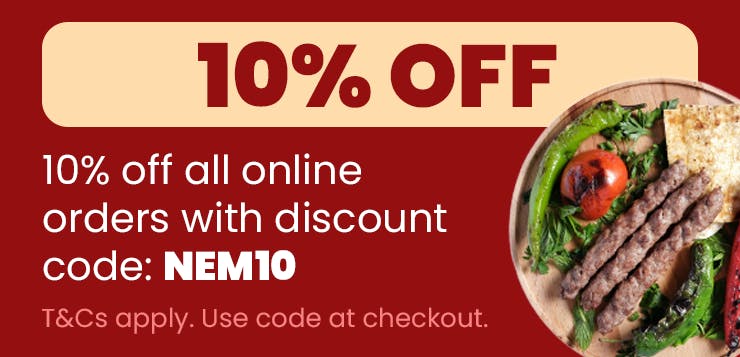 10% OFF at Nemrut Turkish Restaurant Southsea