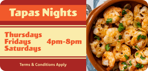 Order tapas dishes on our special Tapas Nights