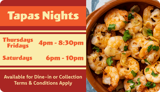 Order delicious tapas at The Rockin Bean Coffee House (Swindon)!