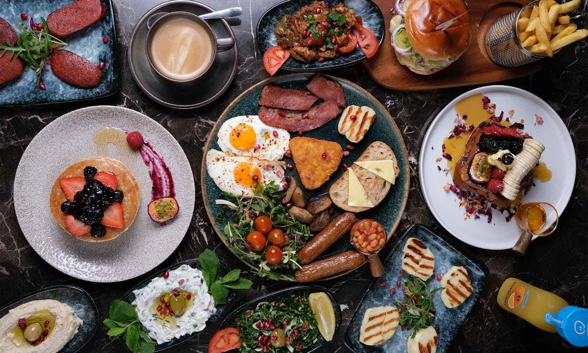 English breakfast, sides, dips and drinks from Elif (Shepherds Bush)