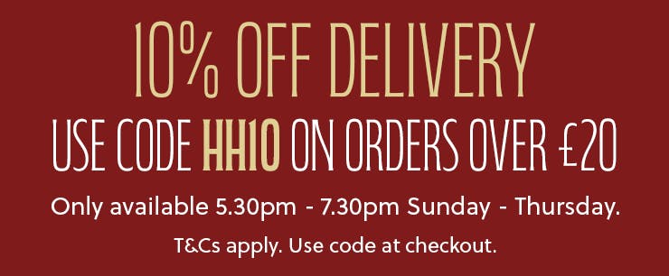 Happy Hour 10% Off delivery orders