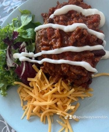 Chilli con carne jacket potato from Spudway (Swindon)