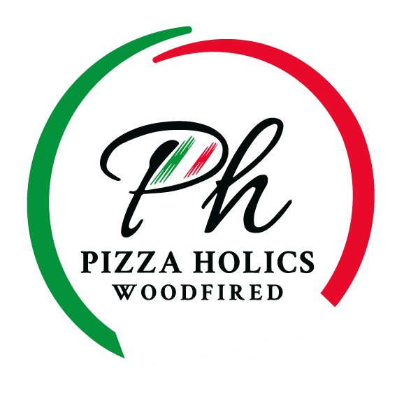 Pizzaholics Logo. Order online today