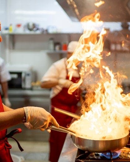 Passionate chefs in the kitchen at Grand Sultan (Melksham)