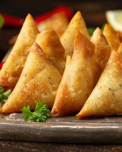 Tasty samosas from our Indian Restaurant and Takeaway in Melksham