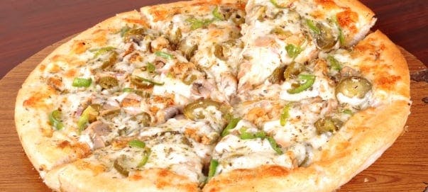 Spicy chicken pizza from IBOSS KITCHEN (Enfield)