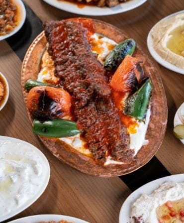 Try our juicy and delicious yogurtlu lamb shish from Sheesh Turkish Meze and Grill (Birmingham)