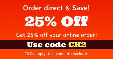 Get 25% off your online order at Chicken and Pizza Valley by ordering direct and using the code CT2 at the checkout!