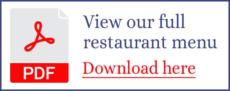 Download a PDF version of the Finches restaurant menu