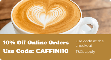 Get 10% off your online order when you use the code CAFFINI10.