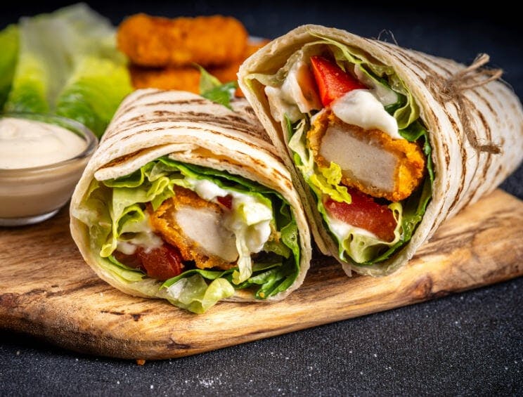 Delicious wraps delivered to your door or ready for collection from Mega Munch (Swadlincote)