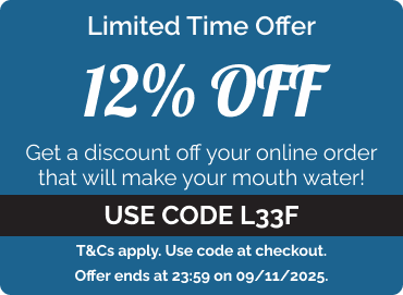 Get 12% off your online order when you use the code L33F at the checkout! Offer ends 09/11/2025