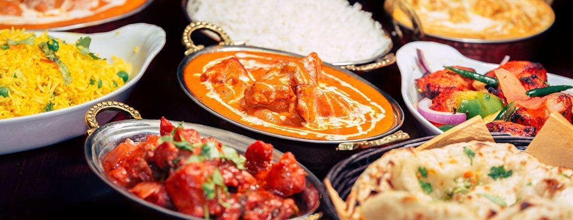 Selection of curries and Indian food available from Tandoori Nights (Swindon)