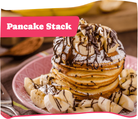 Try a Pancake Stack with yummy toppings from Harmys Sweet Treats (Derby)