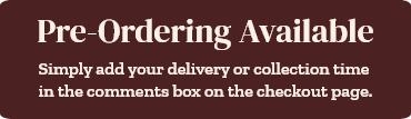Pre-ordering available from Toranj. Simply add your delivery or collection time in the comments box below.