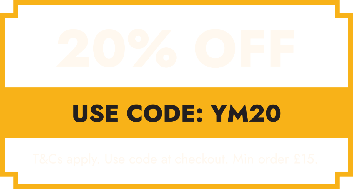 20% off your online order with code YM20