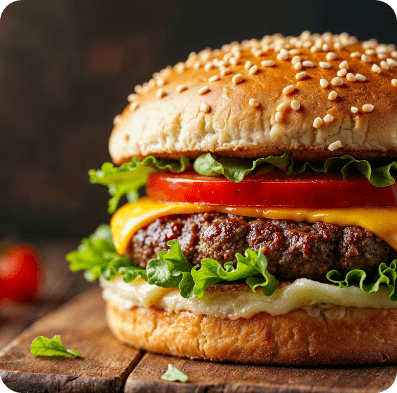 Order tasty burgers online for delivery or collection from Aan Zee in Shepshed