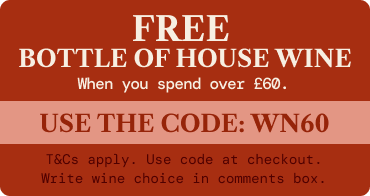 Free bottle of house wine with code WN60