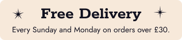 Free delivery every Sunday and Monday when you spend over £30