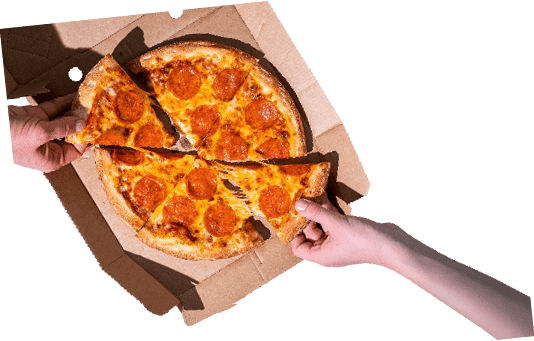 Order pizzas online ready for collection at the next break in the game