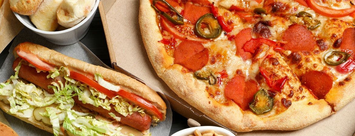Order hotdogs, pizzas and drinks from your seat ready for collection in the next break